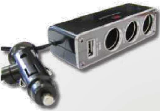 מפצל 12–24V + USB