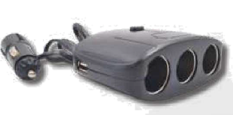 מפצל 3 יציאות 12/24V USB