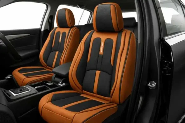 ריפוד יוקרתי לרכב בצבע כתום